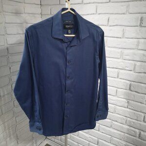 Awearness Kenneth Cole Men's Size 15 1/2 Blue Slim Fit Dress Shirt